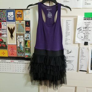 Miley Cyrus Max Azria dress Medium sleeveless tank layered tulle tutu mini party